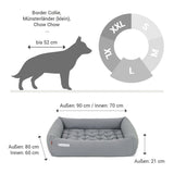 ORTHOPÄDISCHES HUNDEBETT HELLGRAU