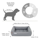 ORTHOPÄDISCHES HUNDEBETT HELLGRAU