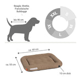 HUNDEKISSEN-LOUNGE GOLDBRAUN